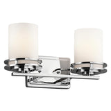 Hendrik Polished Chrome Dual LED Bathroom Wall Sconce