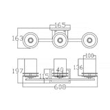 Hendrik Trio LED Chrome Bathroom Wall Light