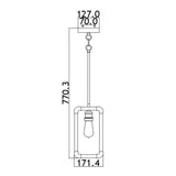 Imahn Industrial Black and Brass Pipe Ceiling Pendant Light