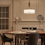 American Vintage Lacey Kitchen Island Pendant with Drum Shade Lighting