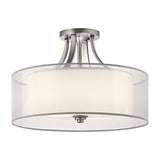 Lacey 4-Light Antique Pewter Semi-Flush Mount Fixture