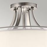 Lacey 4-Light Antique Pewter Semi-Flush Mount Fixture