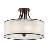 Lacey 4-Light Semi-Flush Mount - Elegant Mission Bronze Finish