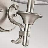 Lacey Antique Pewter Wall Sconce with Organza Shade