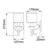 Lacey Antique Pewter Wall Sconce with Organza Shade