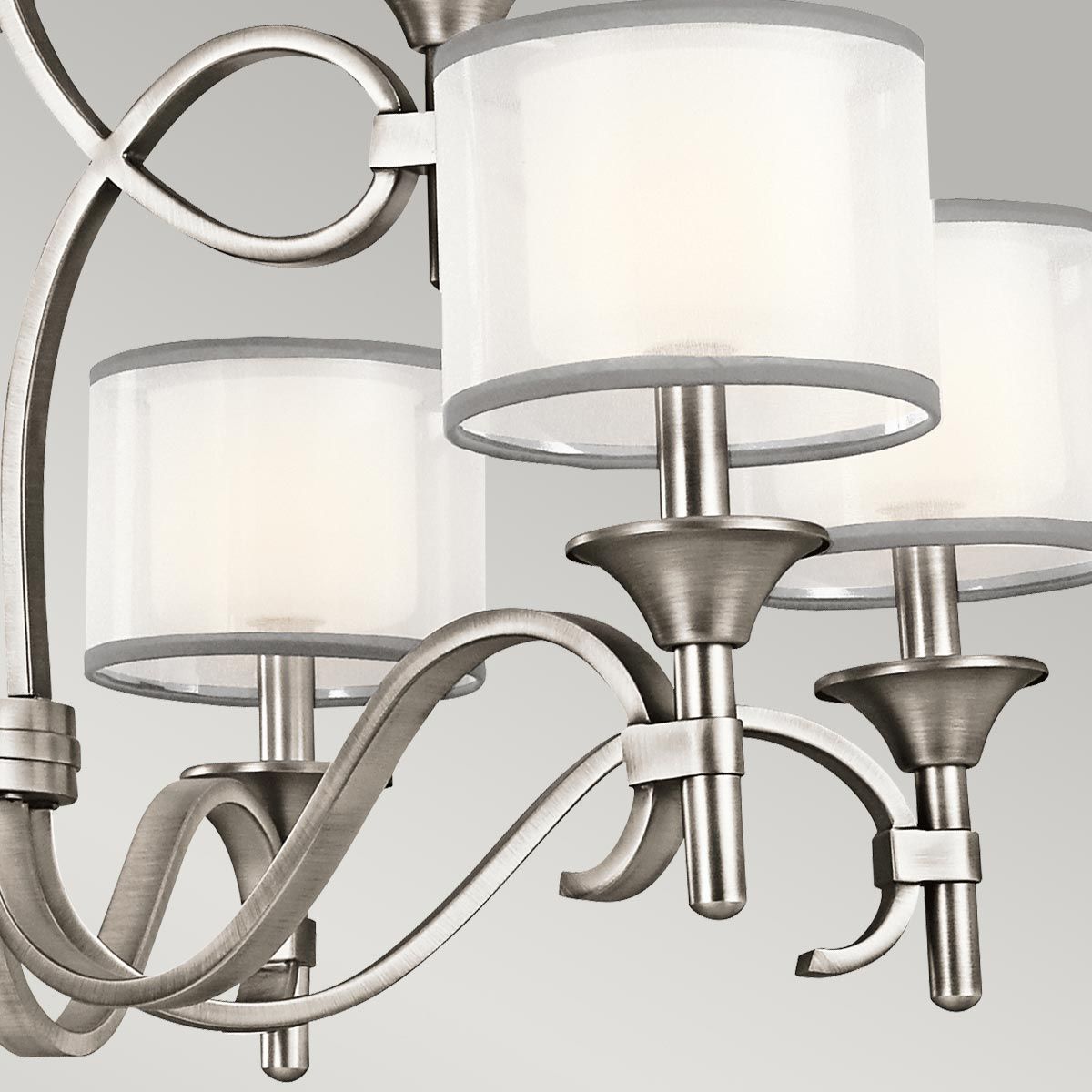 Elegant Lacey 9-Light Chandelier in Antique Pewter Finish