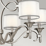 Elegant Lacey 9-Light Chandelier in Antique Pewter Finish