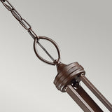 Elegant Lacey Bronze 9-Light Chandelier with Candle-Style Shades