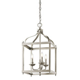 Larkin Vintage Victorian Tri-Bulb Nickel Pendant Lantern