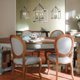 Larkin Vintage Victorian Tri-Bulb Nickel Pendant Lantern