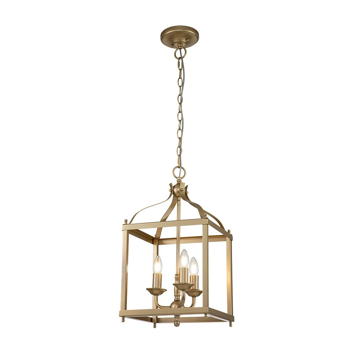 Larkin Trio Light Pendant in Antique Brass Finish