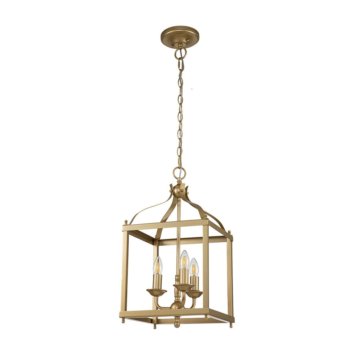 Larkin Trio Light Pendant in Antique Brass Finish