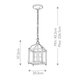 Vintage Victorian Larkin Dual-Bulb Brushed Nickel Pendant Chandelier