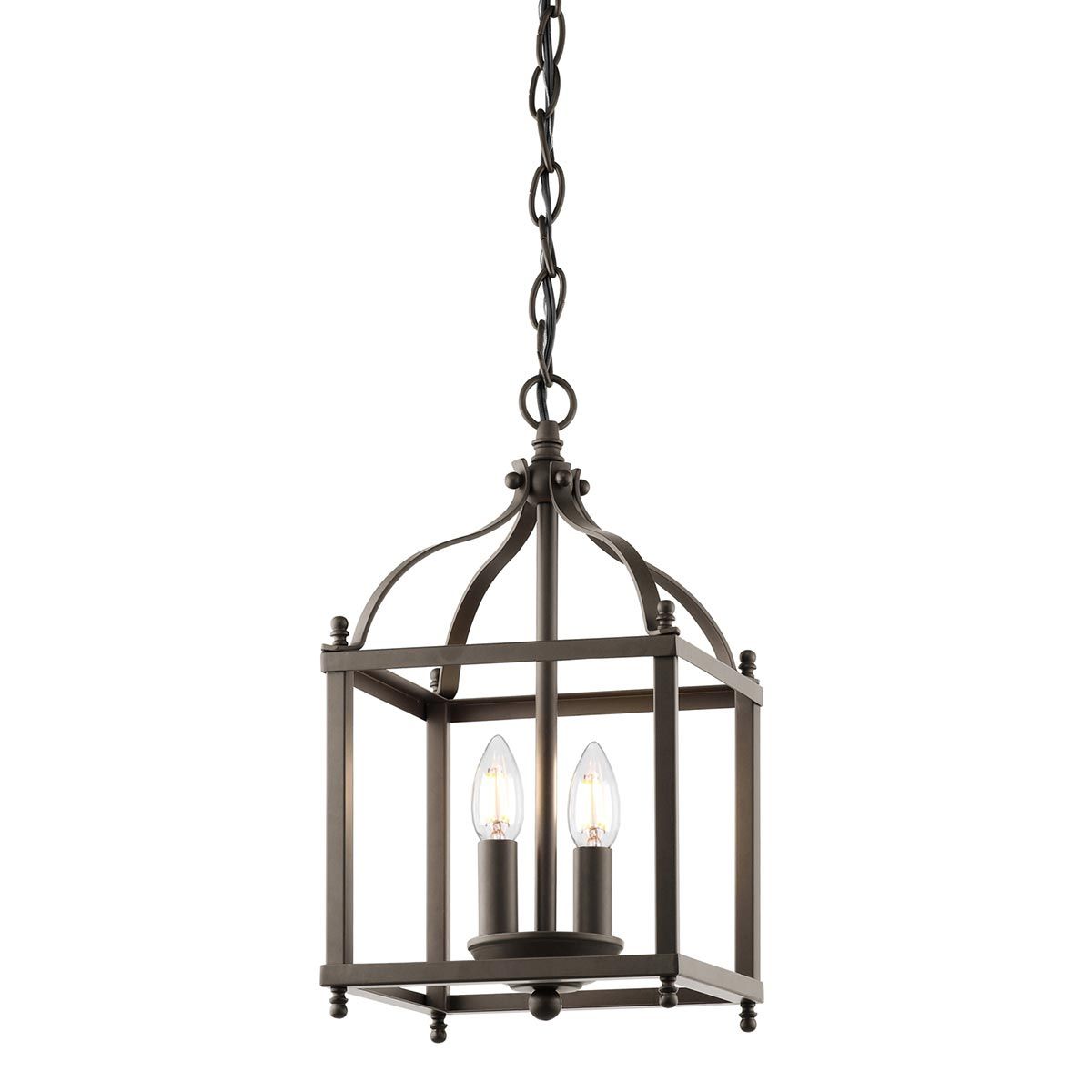 Victorian Elegance Glass Pendant Lamp in Olde Bronze Finish