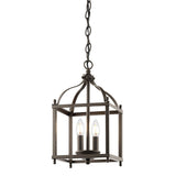 Victorian Elegance Glass Pendant Lamp in Olde Bronze Finish