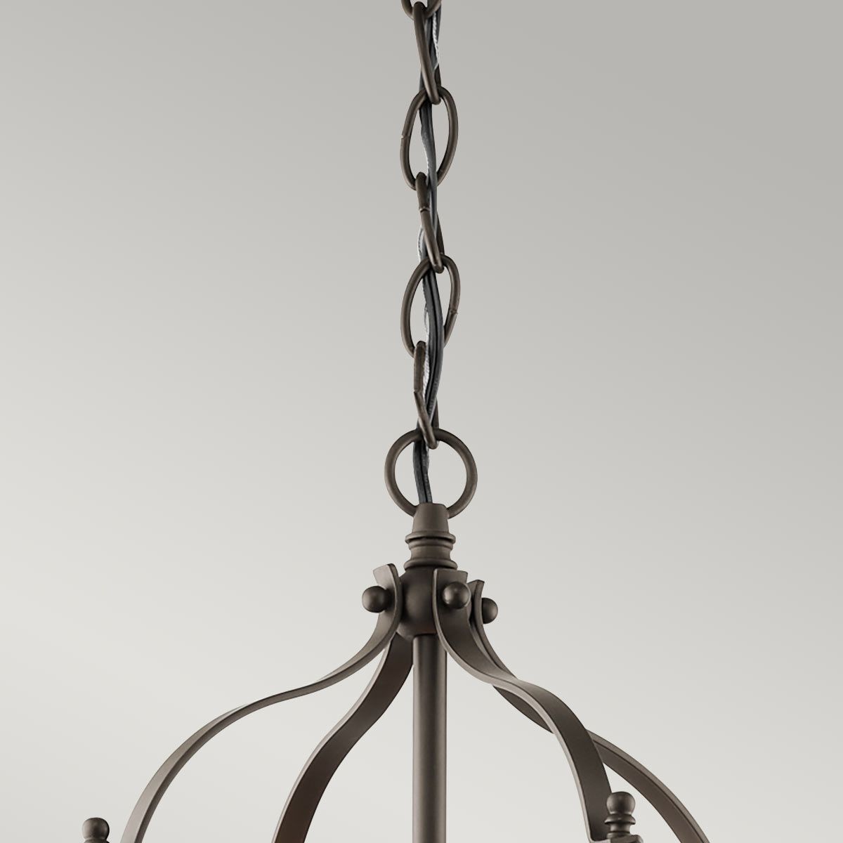 Victorian Elegance Glass Pendant Lamp in Olde Bronze Finish