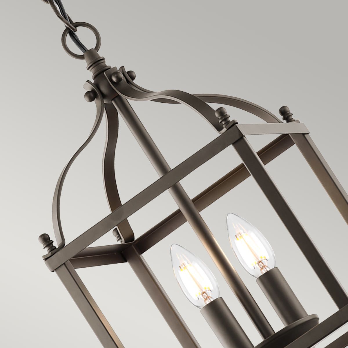 Victorian Elegance Glass Pendant Lamp in Olde Bronze Finish