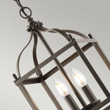 Victorian Elegance Glass Pendant Lamp in Olde Bronze Finish