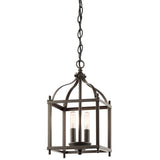 Victorian Elegance Glass Pendant Lamp in Olde Bronze Finish