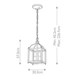 Victorian Elegance Glass Pendant Lamp in Olde Bronze Finish