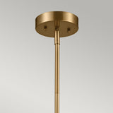 Luella 3lt Duo-Mount Pendant Black & Brass