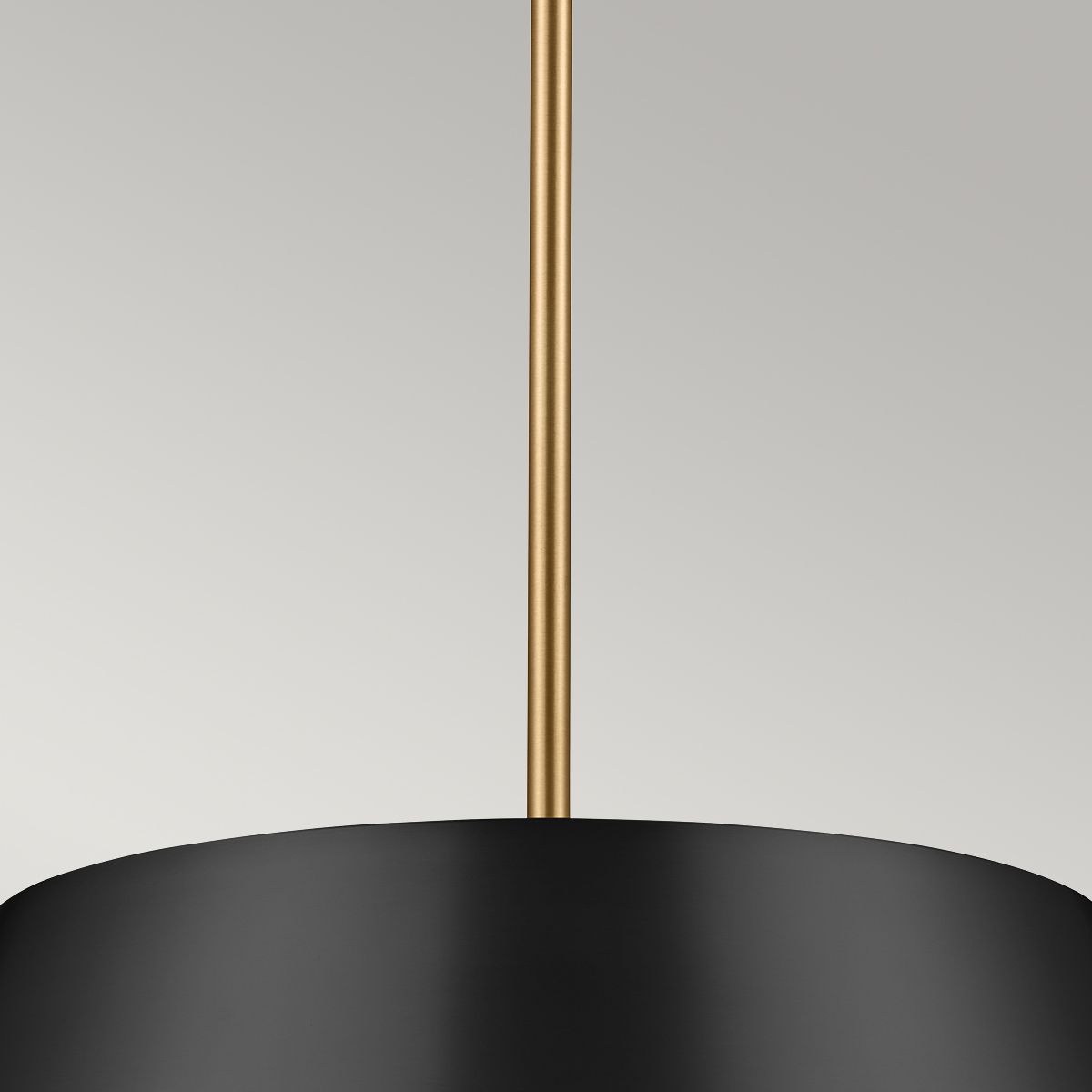 Luella 3lt Duo-Mount Pendant Black & Brass