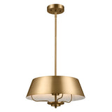 Luella 3lt Duo-Mount Pendant Brushed Natural Brass