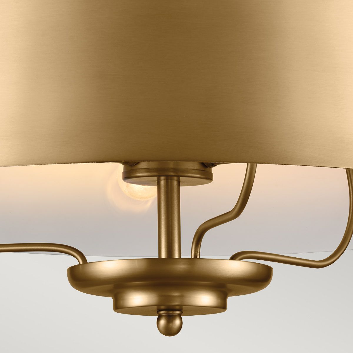 Luella 3lt Duo-Mount Pendant Brushed Natural Brass