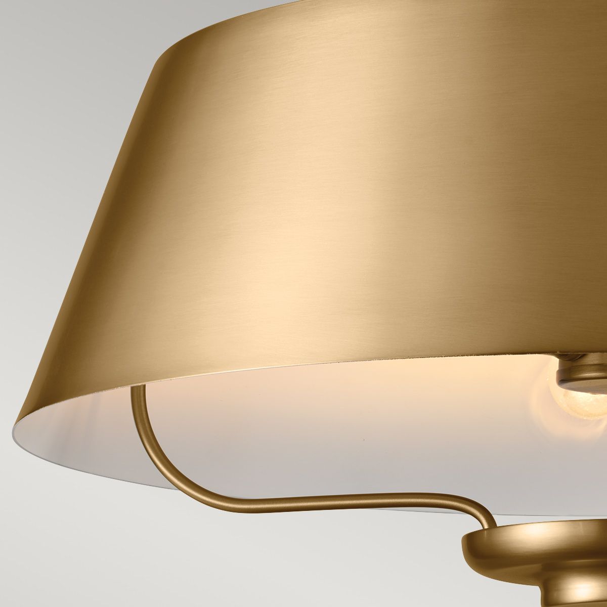 Luella 3lt Duo-Mount Pendant Brushed Natural Brass