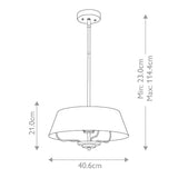 Luella 3lt Duo-Mount Pendant Brushed Natural Brass