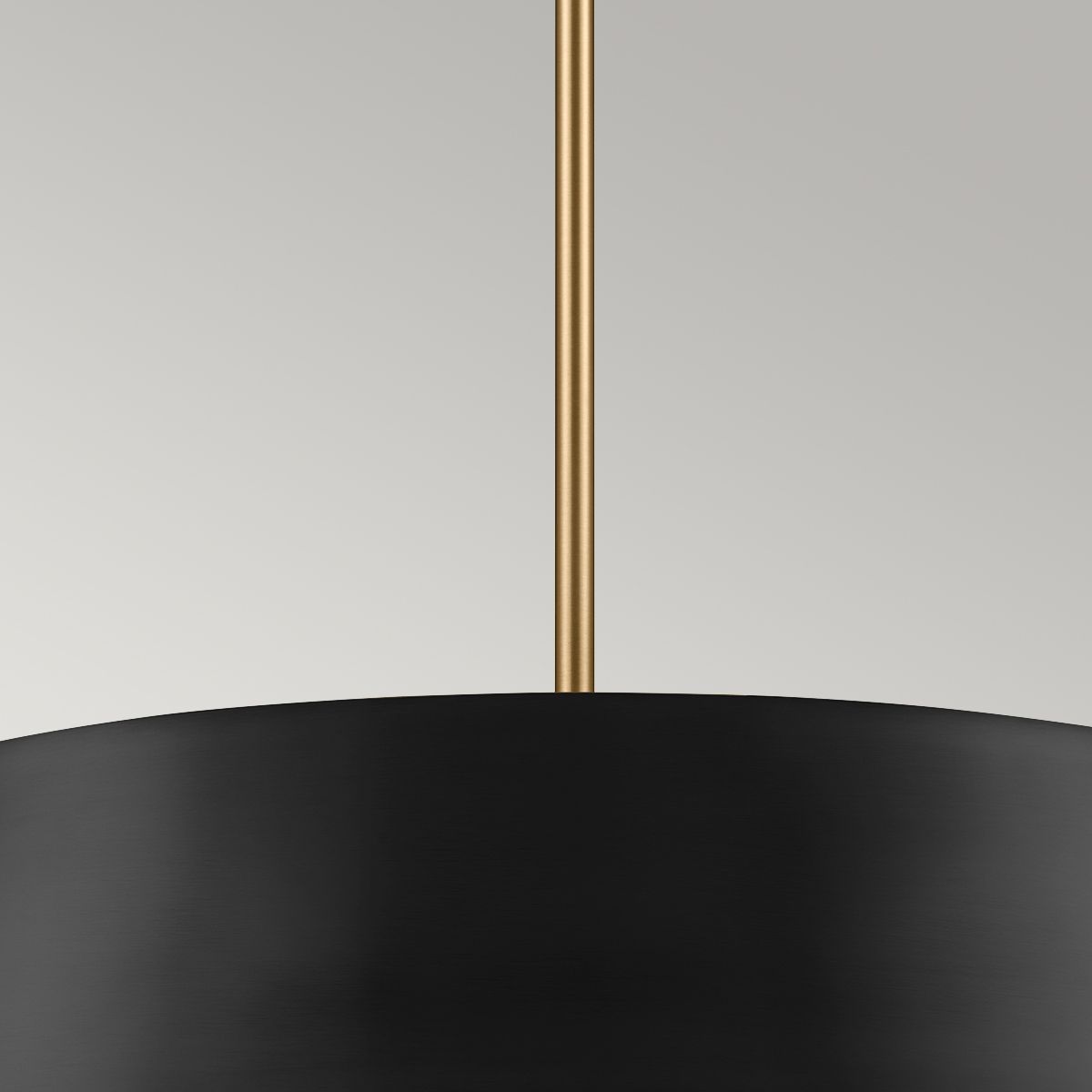 Luella 4lt Duo-Mount Pendant Black & Brass