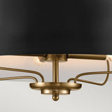Luella 4lt Duo-Mount Pendant Black & Brass