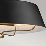 Luella 4lt Duo-Mount Pendant Black & Brass