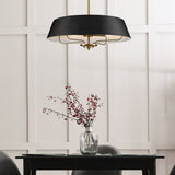Luella 4lt Duo-Mount Pendant Black & Brass