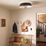 Luella 4lt Duo-Mount Pendant Black & Brass