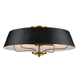 Luella 4lt Duo-Mount Pendant Black & Brass