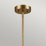 Luella 4lt Duo-Mount Pendant Brushed Natural Brass