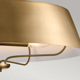 Luella 4lt Duo-Mount Pendant Brushed Natural Brass