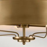 Luella 4lt Duo-Mount Pendant Brushed Natural Brass