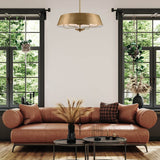 Luella 4lt Duo-Mount Pendant Brushed Natural Brass
