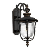 Elegant Luverne Bronze Outdoor Victorian Wall Lantern