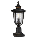 Luverne Victorian Bronze Garden Pedestal Lantern