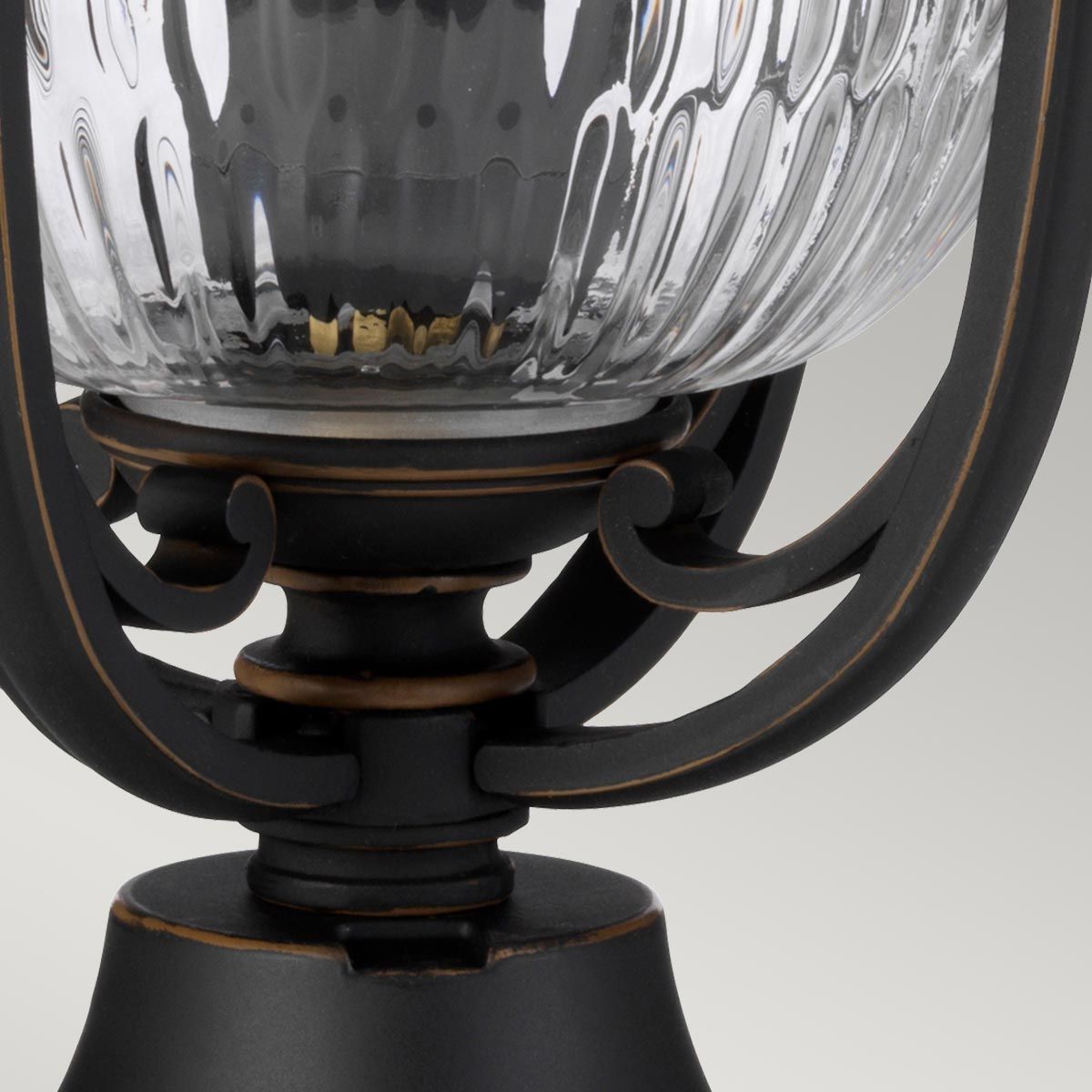 Luverne Victorian Bronze Garden Pedestal Lantern
