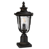 Luverne Victorian Bronze Garden Pedestal Lantern