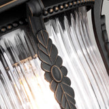 Luverne French Victorian Bronze Lantern with Ribbed Glass