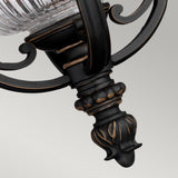 Luverne French Victorian Bronze Lantern with Ribbed Glass