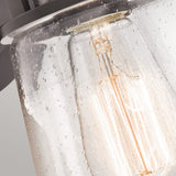 Lyndon Architectural Bronze Wall Sconce with Seeded Glass