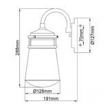 Lyndon Architectural Bronze Wall Sconce with Seeded Glass