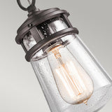 Lyndon Architectural Bronze Seeded Glass Pendant Light