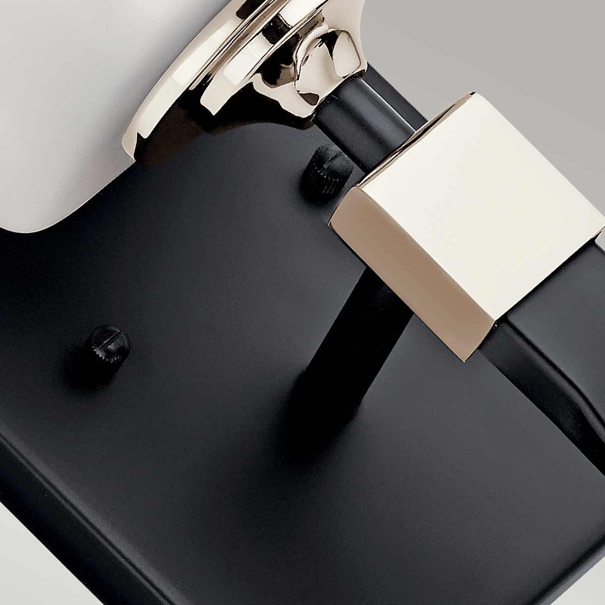 Marette Black Finish Opal Glass Wall Sconce